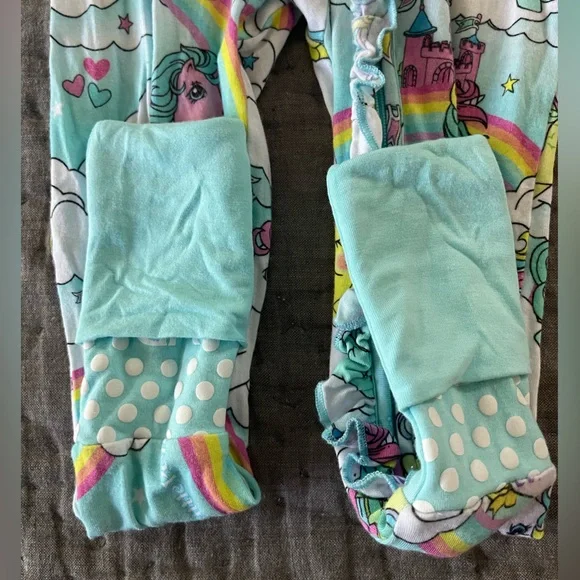 Bums & Roses My Little Pony Classic Ruffle Convertible Romper Bamboo 18-24 Month - Picture 6 of 6